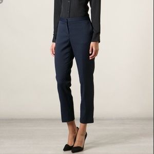 Theory cropped jacquard pants. Navy Blue size 8